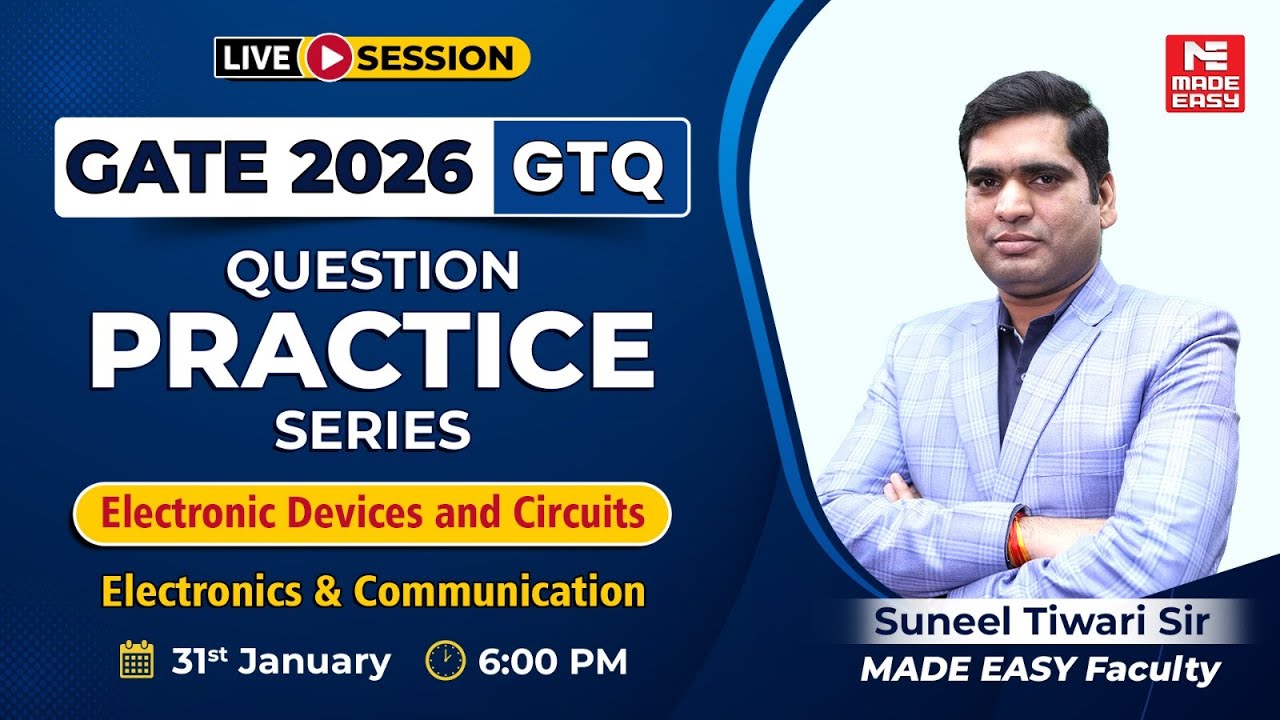 GTQ Series | GATE 2026 Important Questions | Electronic Devices & Circuits | UPSC ESE Revision