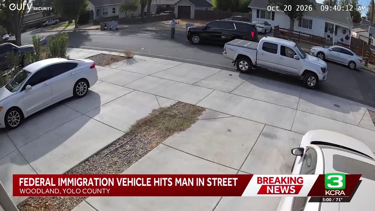 Federal immigration vehicle hits man in street, videos show
