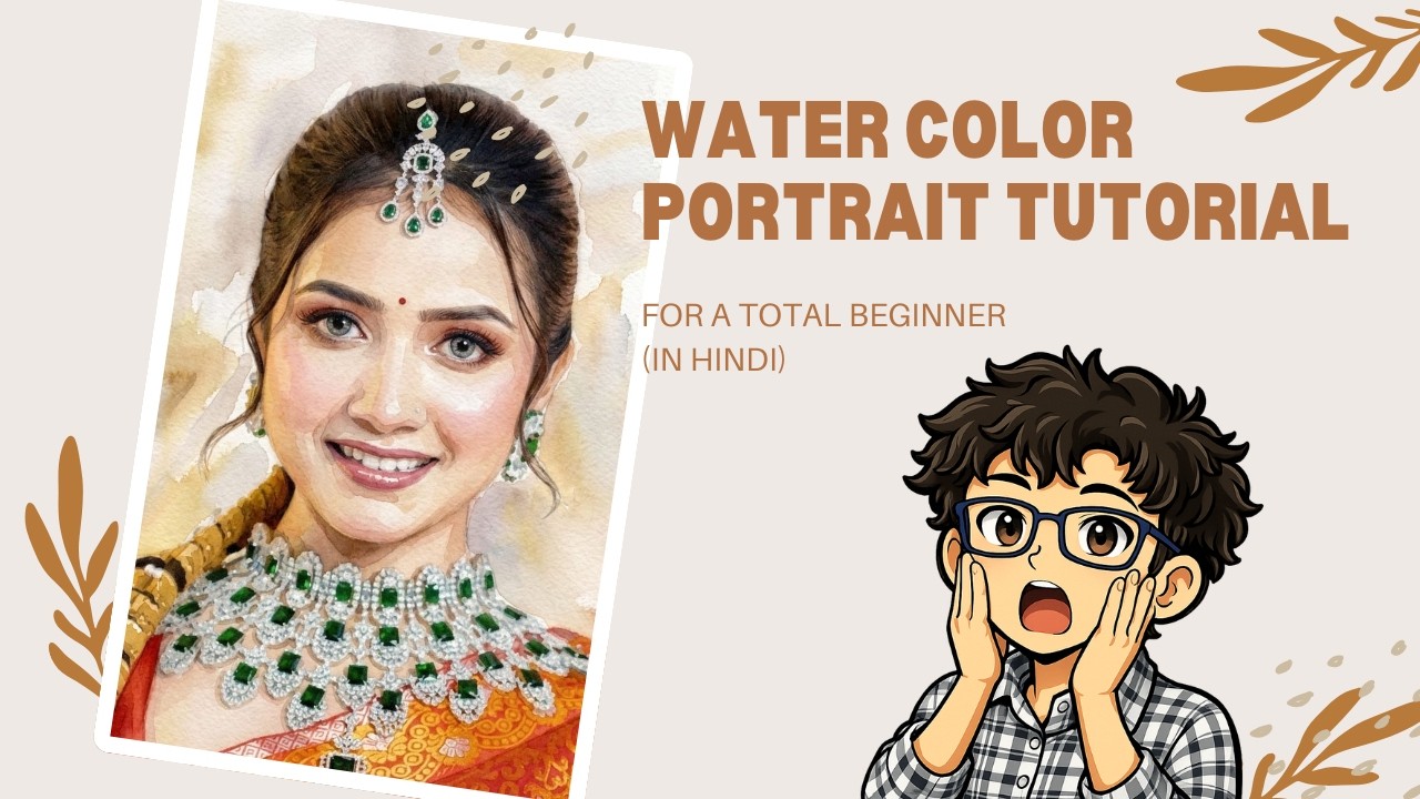 Watercolor Portrait Tutorial for Beginners | Step by Step Portrait Painting