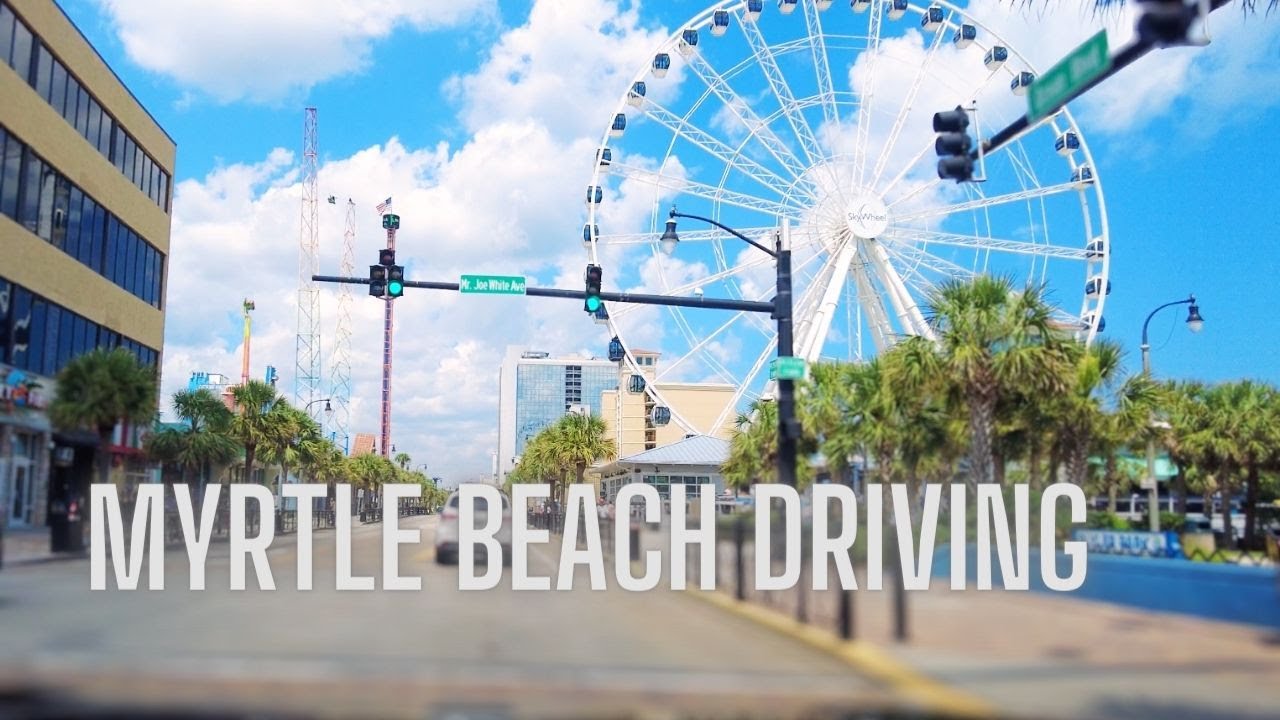 Scenic Drive in Myrtle Beach, South Carolina, USA | Driving Sounds for Sleep and Study | 4k60fps