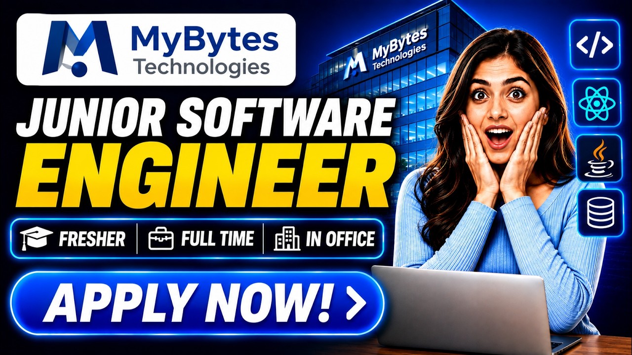 🔥 MyBytes Technologies Hiring Junior Software Engineer | Fresher | Gurgaon | Java Jobs | Apply Now