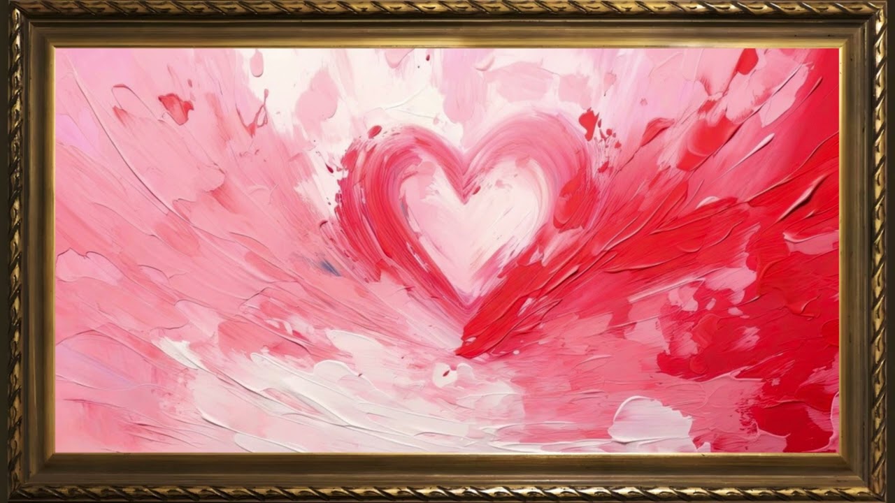 PINK VALENTINE | FRAMED TV ART WALLPAPER SCREENSAVER BACKGROUND | VALENTINE'S DAY | 2 HRS