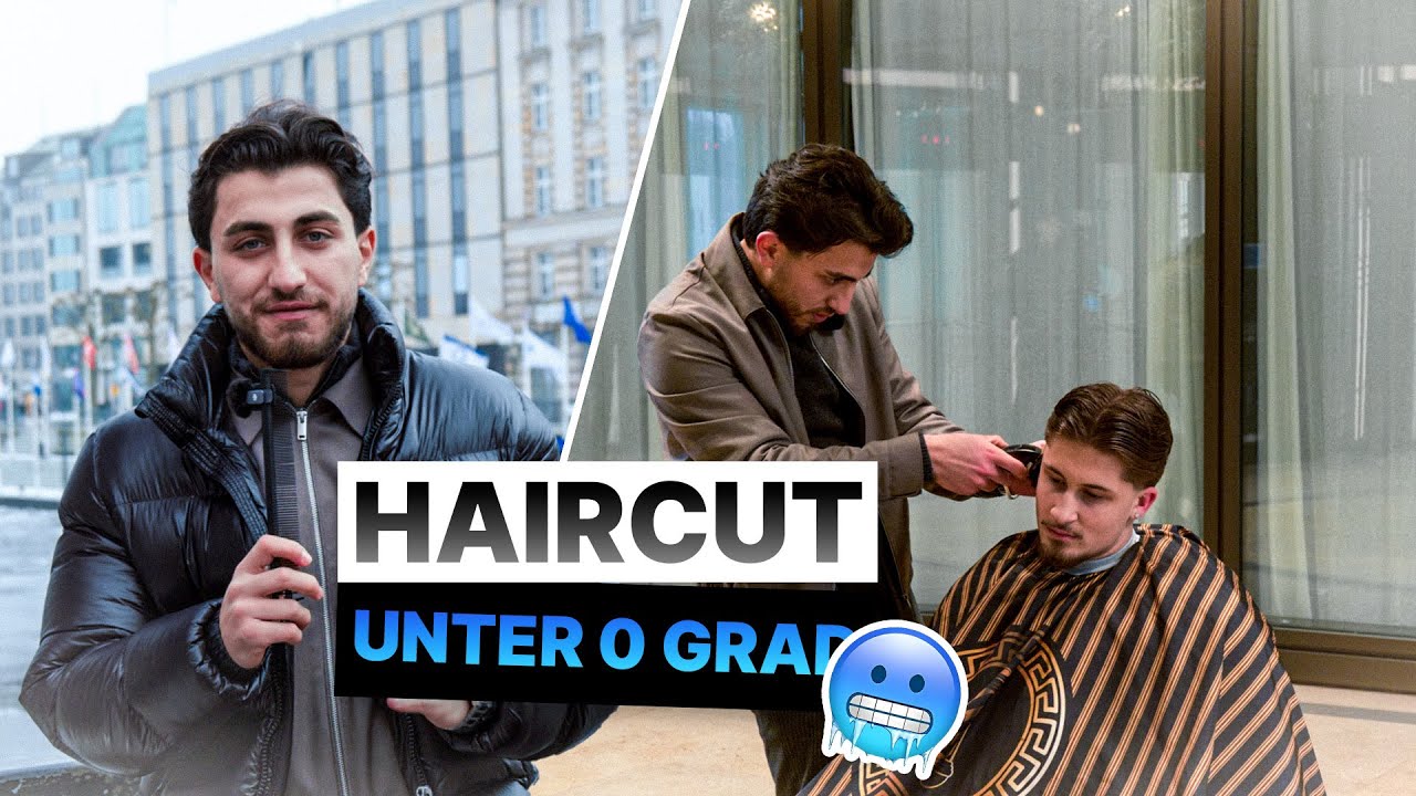 Unter 0 Grad in Hamburg ❄️🥶 Ich schneide einem Fremden kostenlos die Haare!