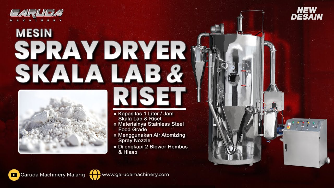 Ubah Susu Cair menjadi Susu Bubuk Dalam Hitungan Menit! Spray Dryer Skala Lab Karya Garuda Machinery