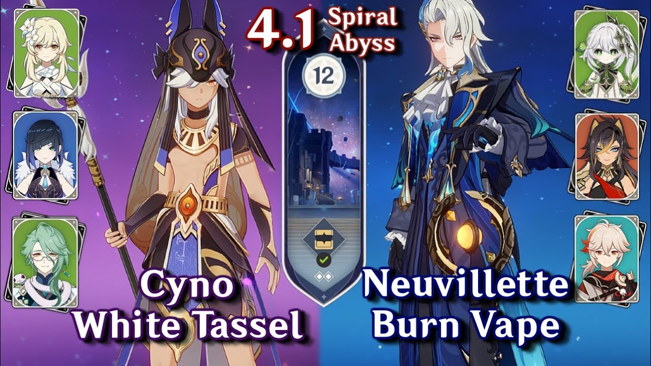 C0 Neuvillette Burn Vape & C0 Cyno Quickbloom | Spiral Abyss 4.1 - Floor 12 9 Stars | Genshin Impact