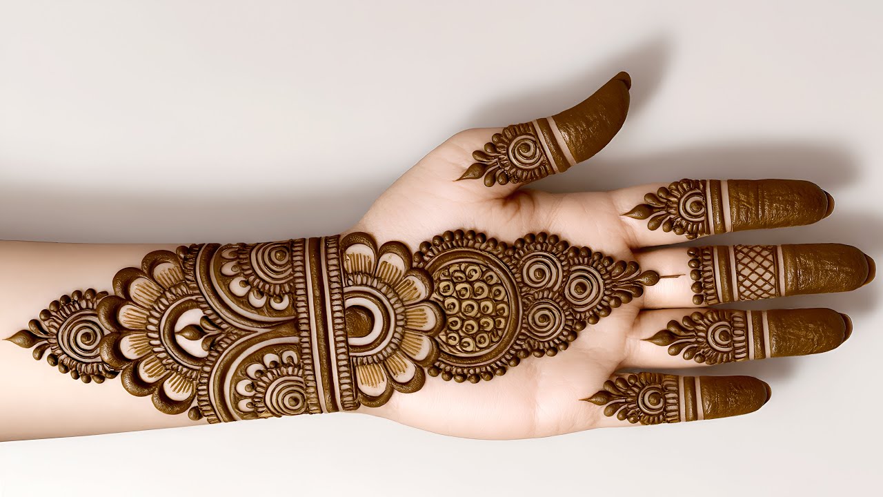 Front hand arabic mehndi design simple | new mehndi design full hand | easy mehndi design | mehandi