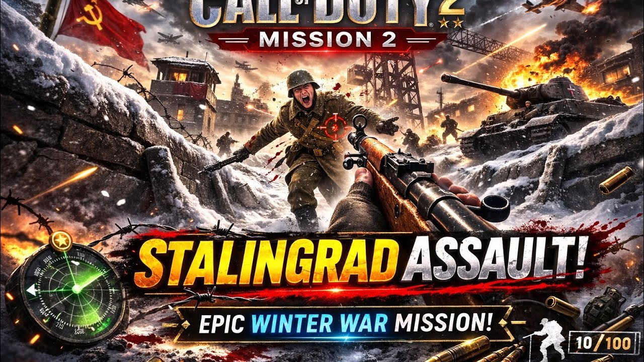 Call of Duty 2 Mission 2 Gameplay | Intense WWII Battle Full Walkthrough (4K)
