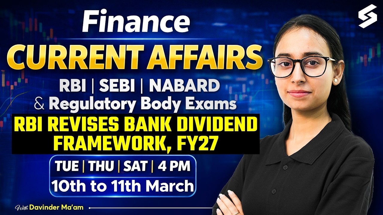 Finance Current Affairs for RBI Grade B | RBI Grade B Classes | RBI Preparation 2026 | Davinder Mam