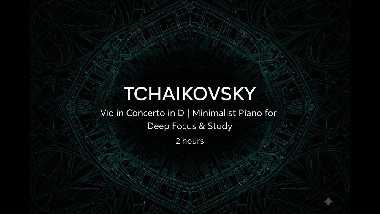Tchaikovsky: Violin Concerto in D | Minimalist Piano for Deep Focus & Study