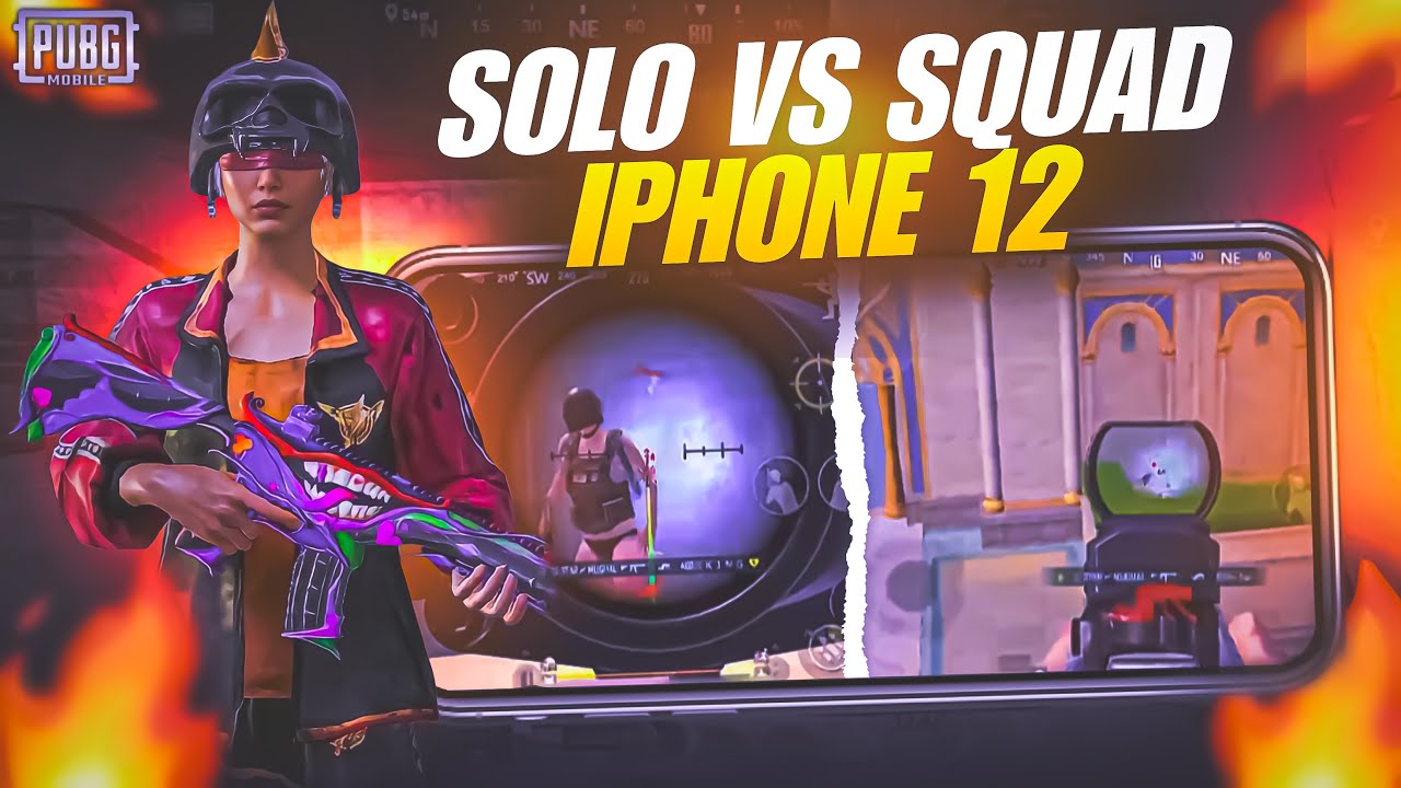 Wow 🤯 !! pubg solo vs squad gameplay new update | iphone 12