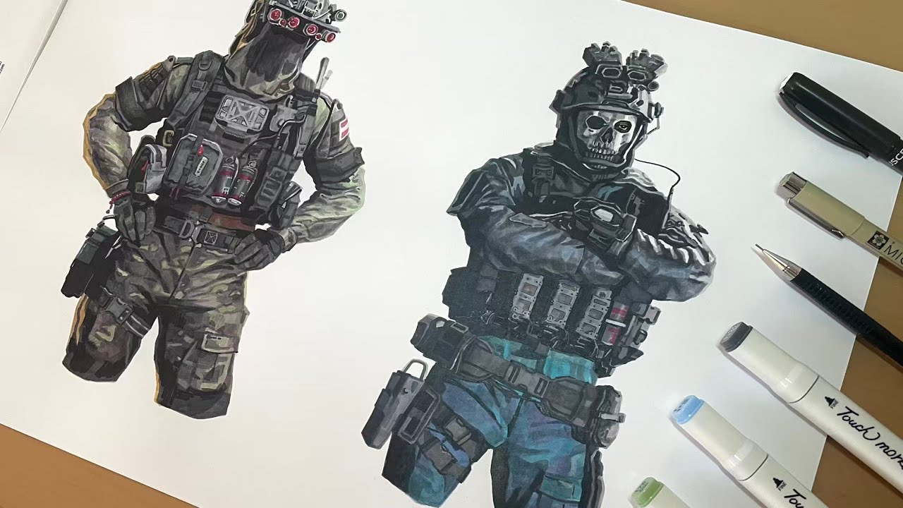 Ghost COD markers drawing time-lapse