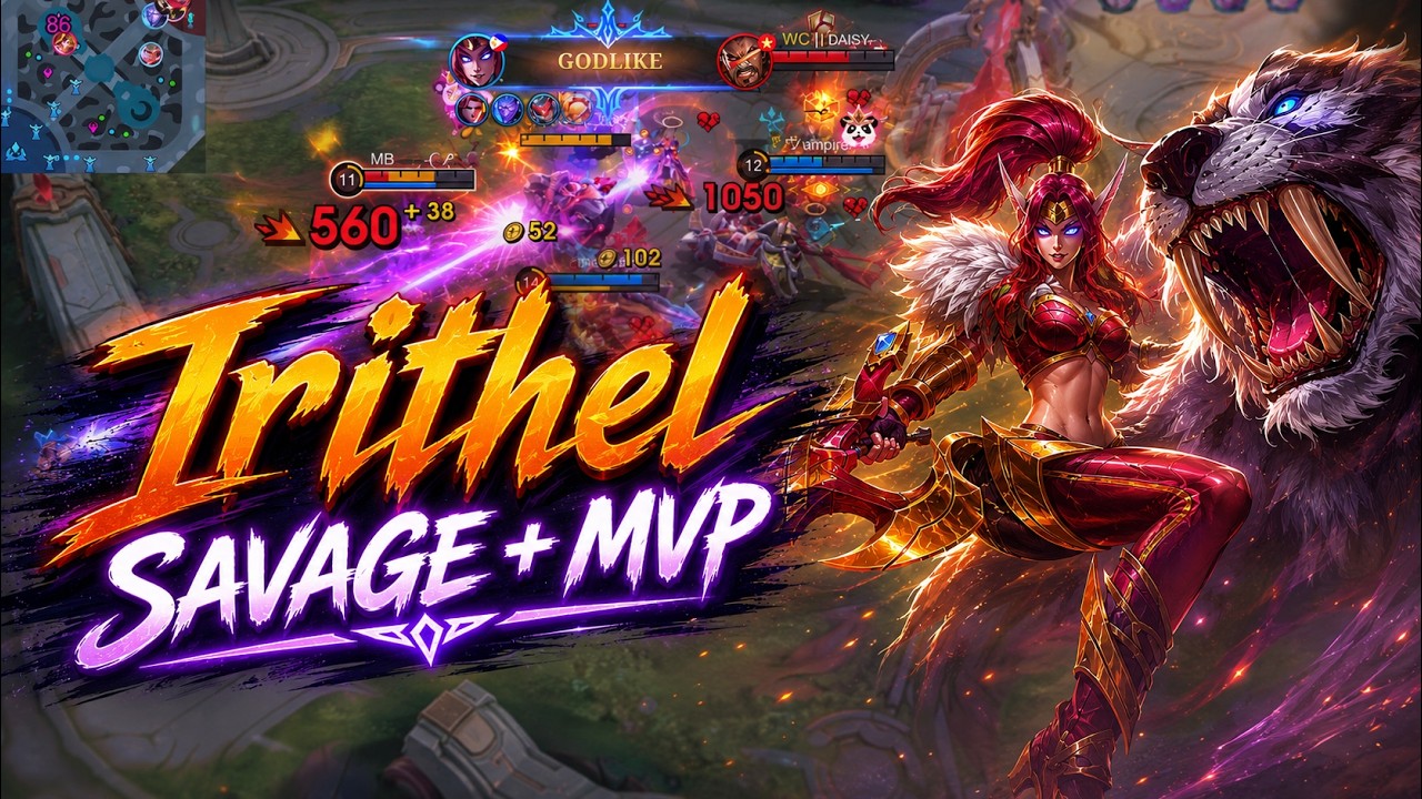 SAVAGE + MVP Monster Irithel Late Game Full Damage Build!! - Build Top 1 Global Irithel | MLBB