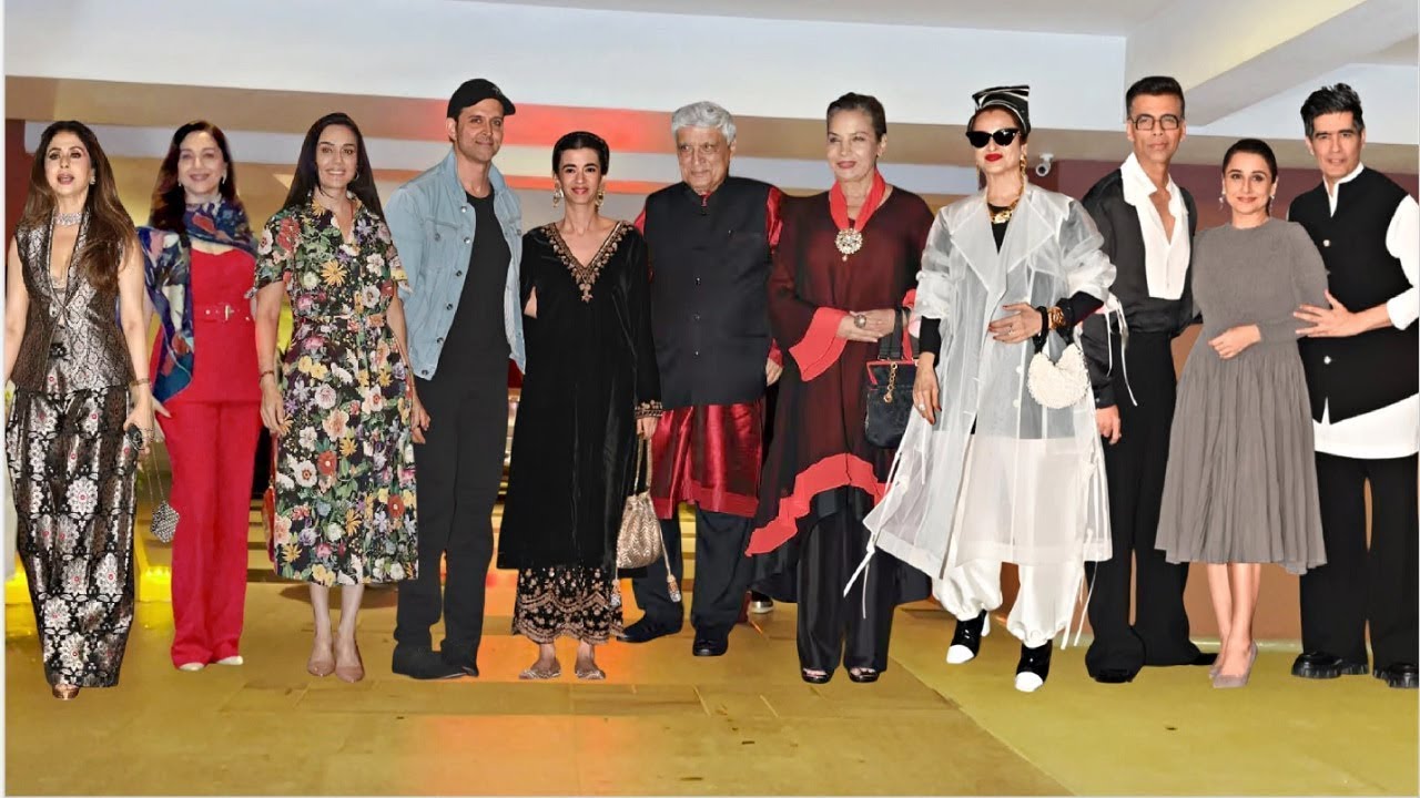 Shabana Azmi 75th Birthday Party Video- Hrithik, Preity, Rekha, Madhuri, Vidya, Urmila, Karan, Javed