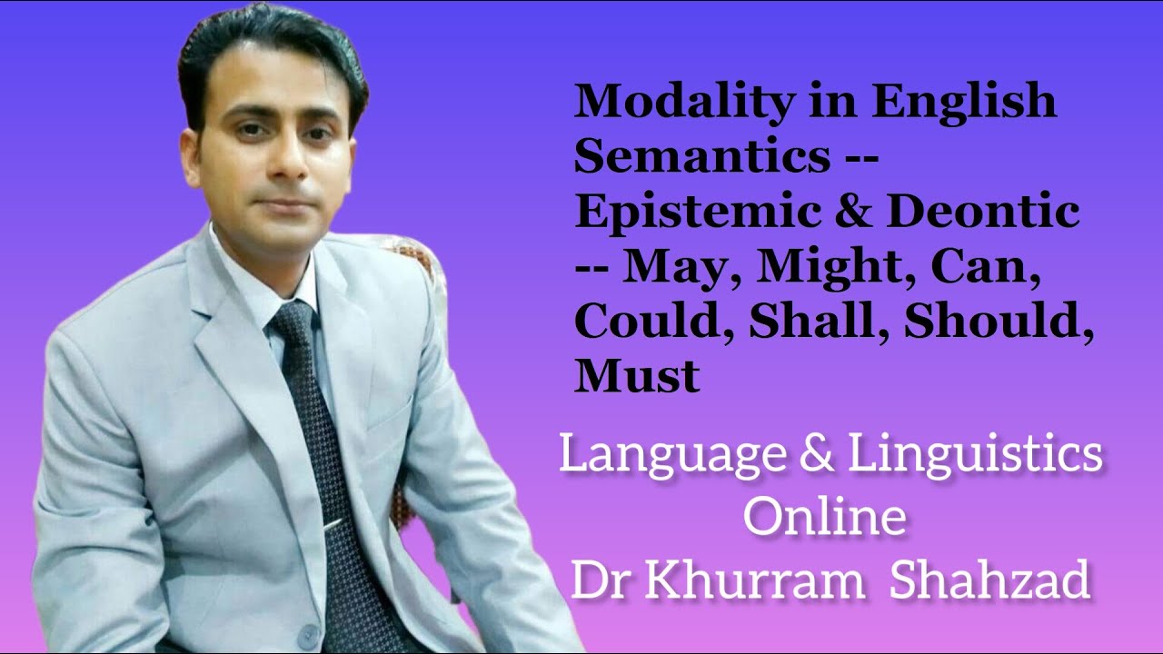 Modality in English Semantics -- Epistemic & Deontic -- May, Might, Can, Could, Shall, Should, Must