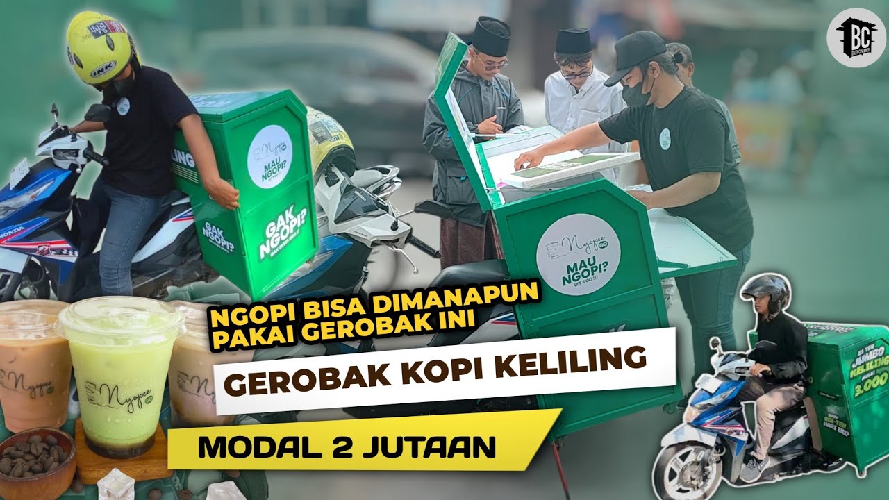 GEROBAK MOTOR BAJA RINGAN BUAT FRANCHISE KOPI KELILING | MEWAH  MODERN MURAH | 0822-2221-7966