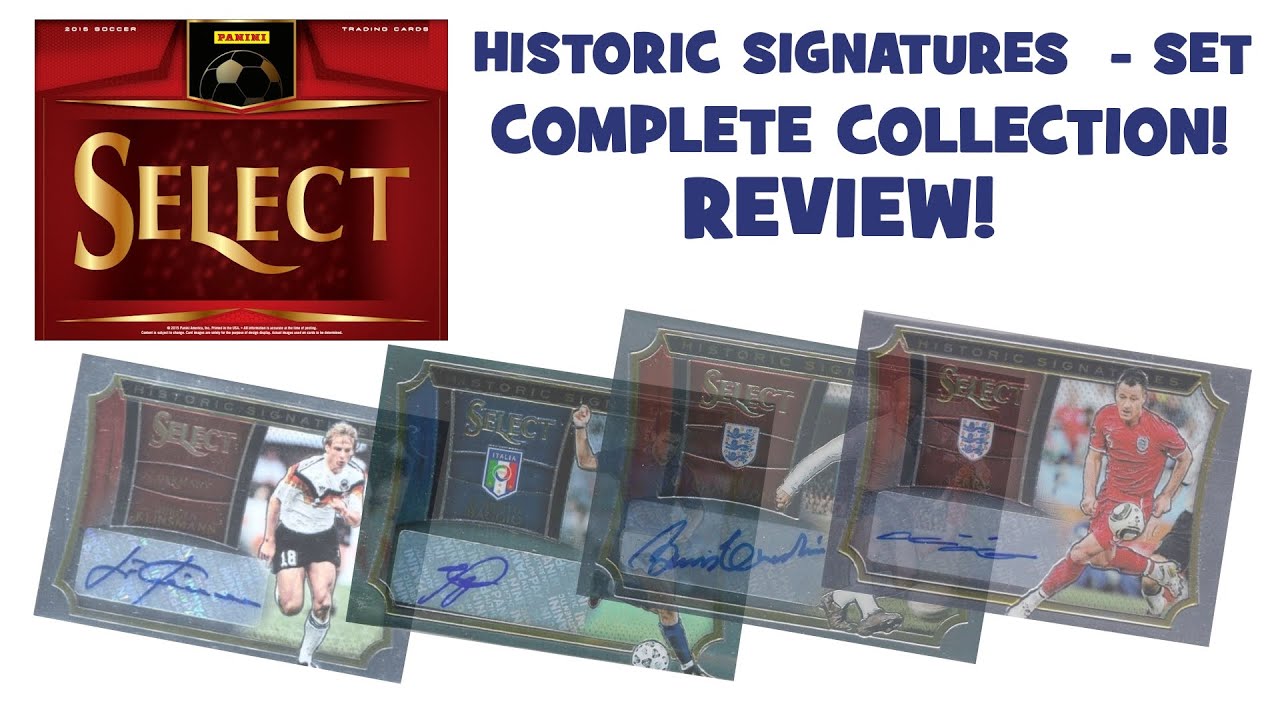 2015 Panini Select Soccer Set Historic Signatures - Complete Collection!