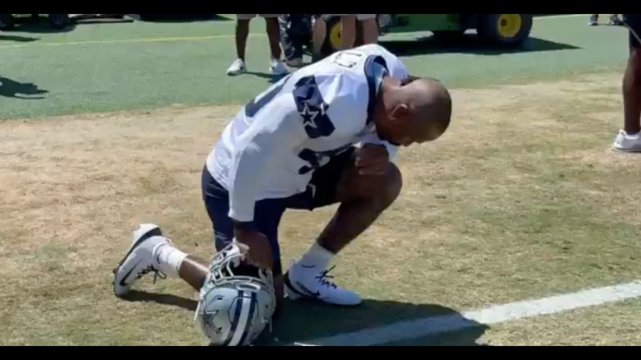 Watch Von Miller in Cowboys Uniform running drills with Donovan Ezeiruaku & Rashan Gary