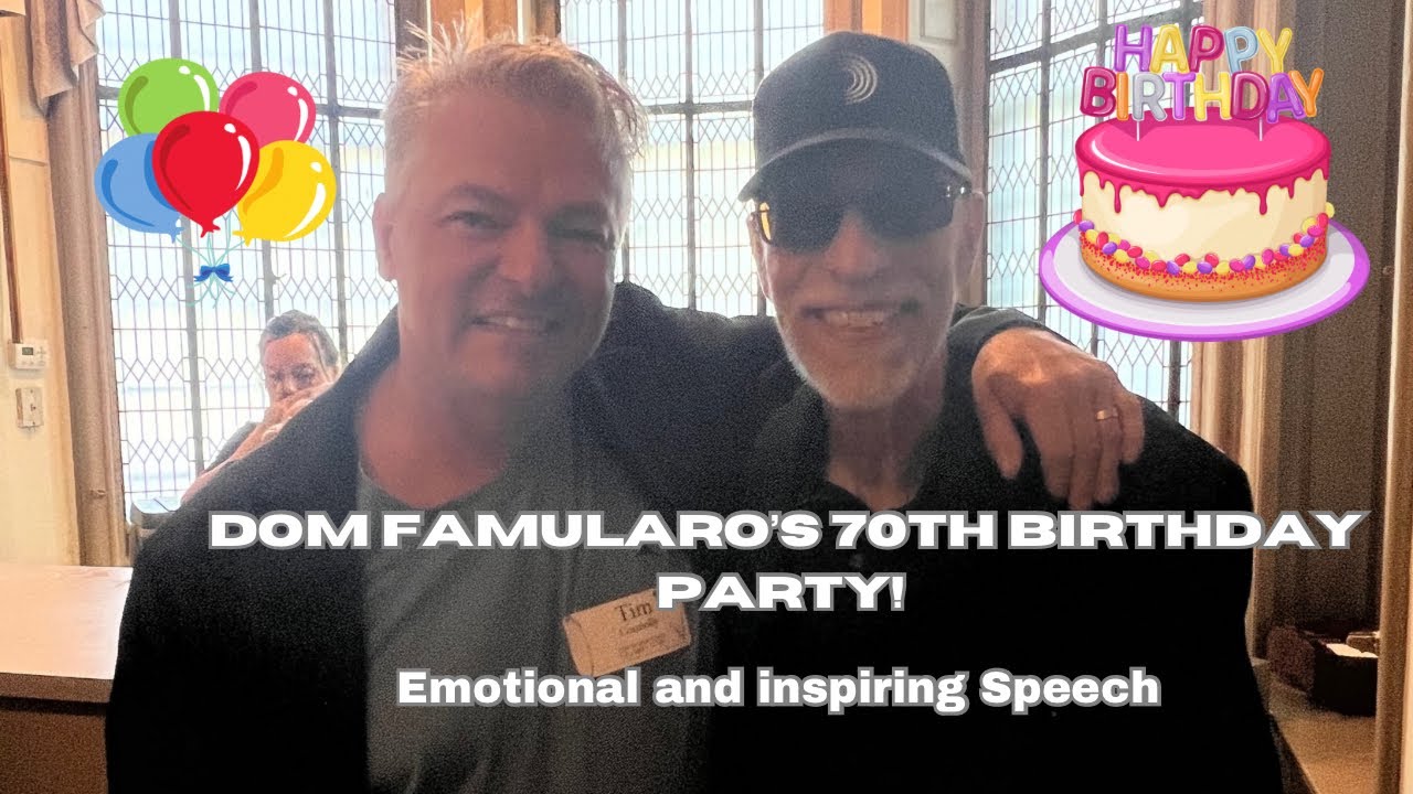 I was invited To Dom Famularo’s 70th Birthday Party! Listen To Dom’s Emotional and Inspiring Speech