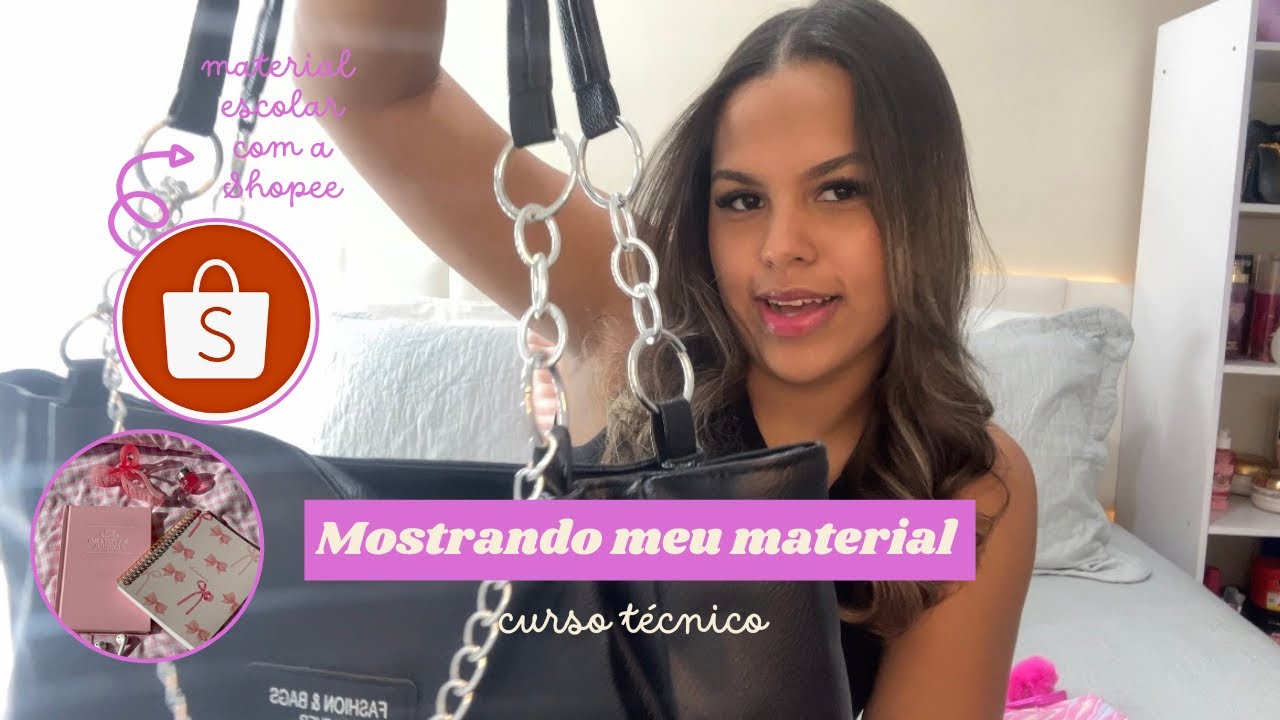 MEU MATERIAL ESCOLAR 2026 - Curso Técnico 💕#materialescolar #comprasonline #shein #shopee 