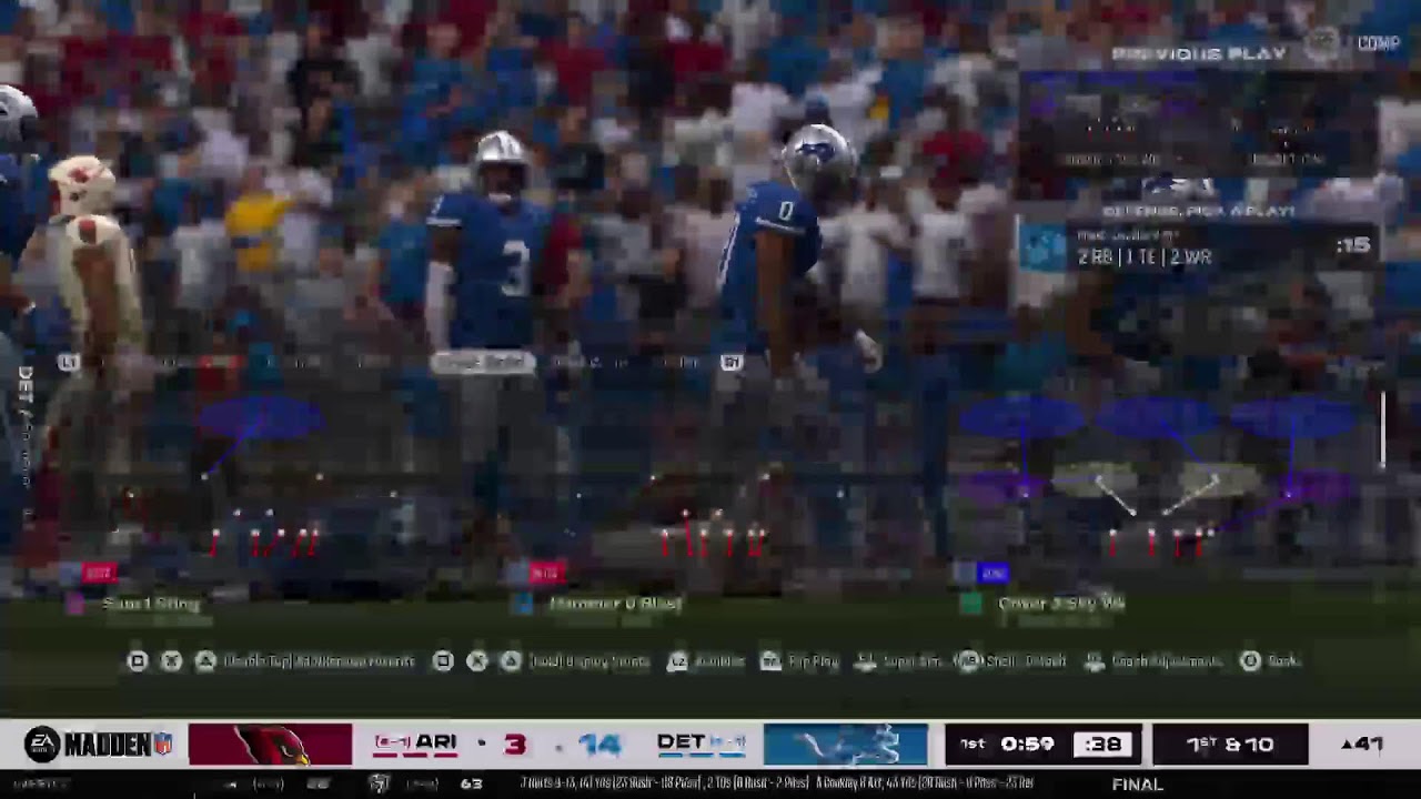 Madden 26 Lions Fantasy CFM S3 Week 7 vs Cardinals. They Have The #1 Pass D / We Pick Up Shilo Pt1