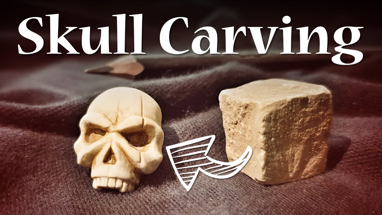 Carving a Skull out of a small mosaic stone