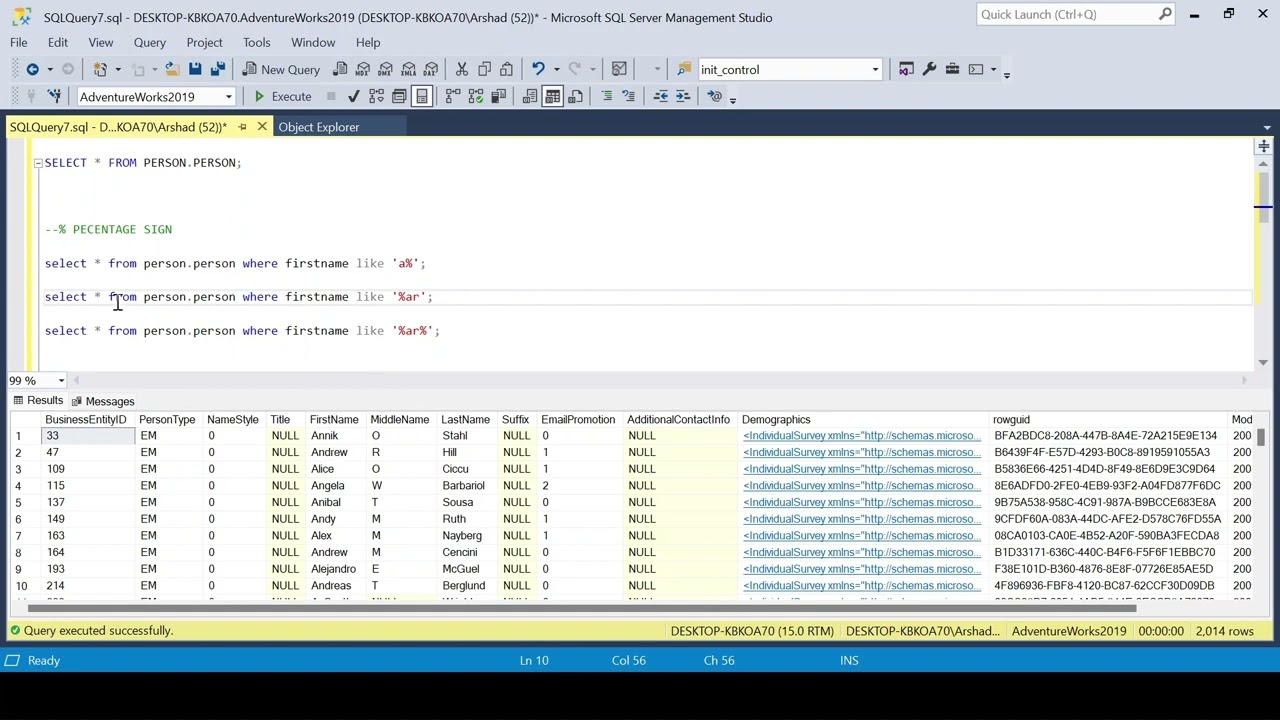 SQL LIKE WILDCARD