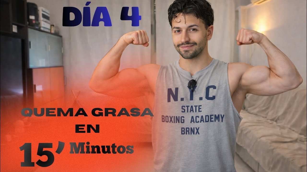  +30 Quema Grasa en Casa🔥 | DÍA 4/30 Rutina de 15 Minutos SIN SALTOS