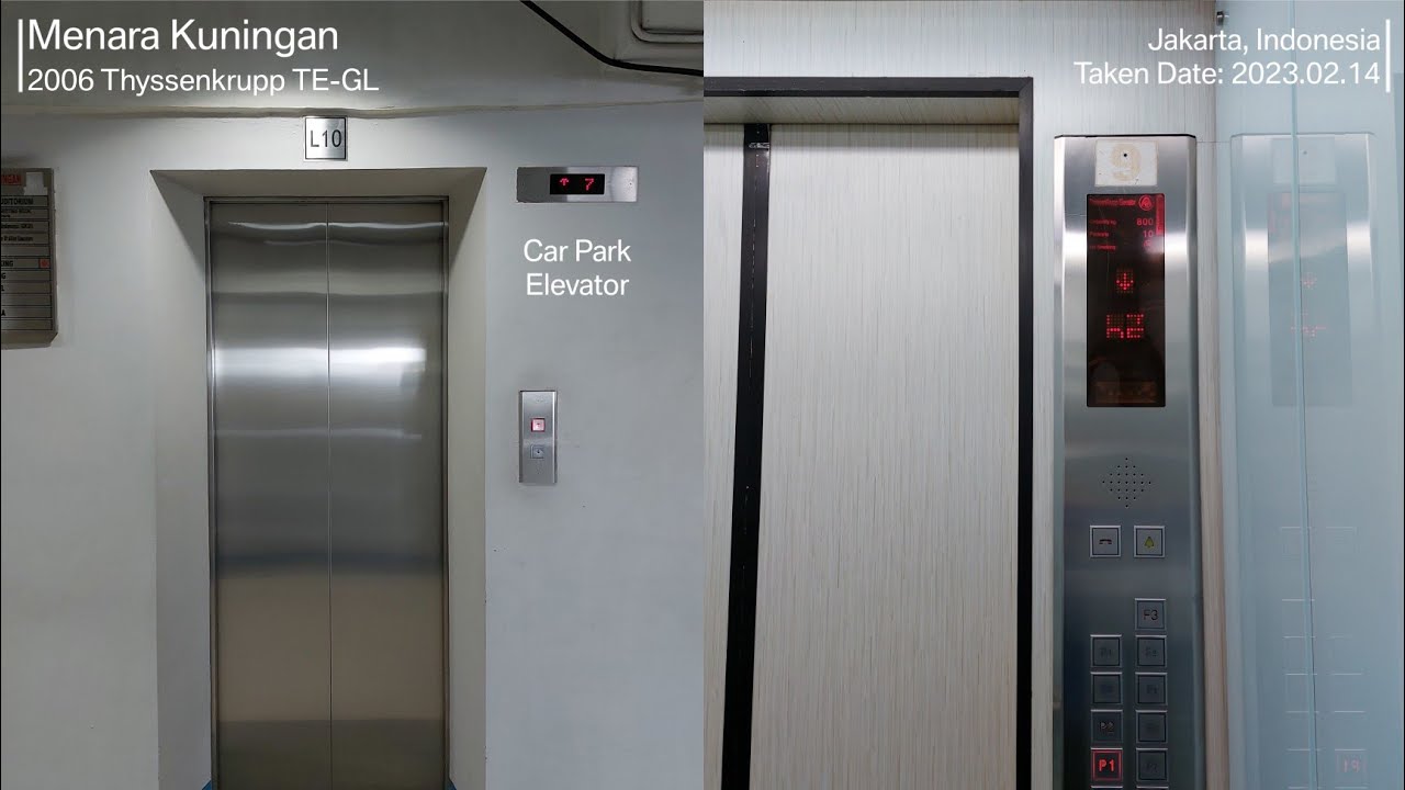 Thyssenkrupp TE-GL Traction Elevator at Menara Kuningan, Jakarta (Carpark)
