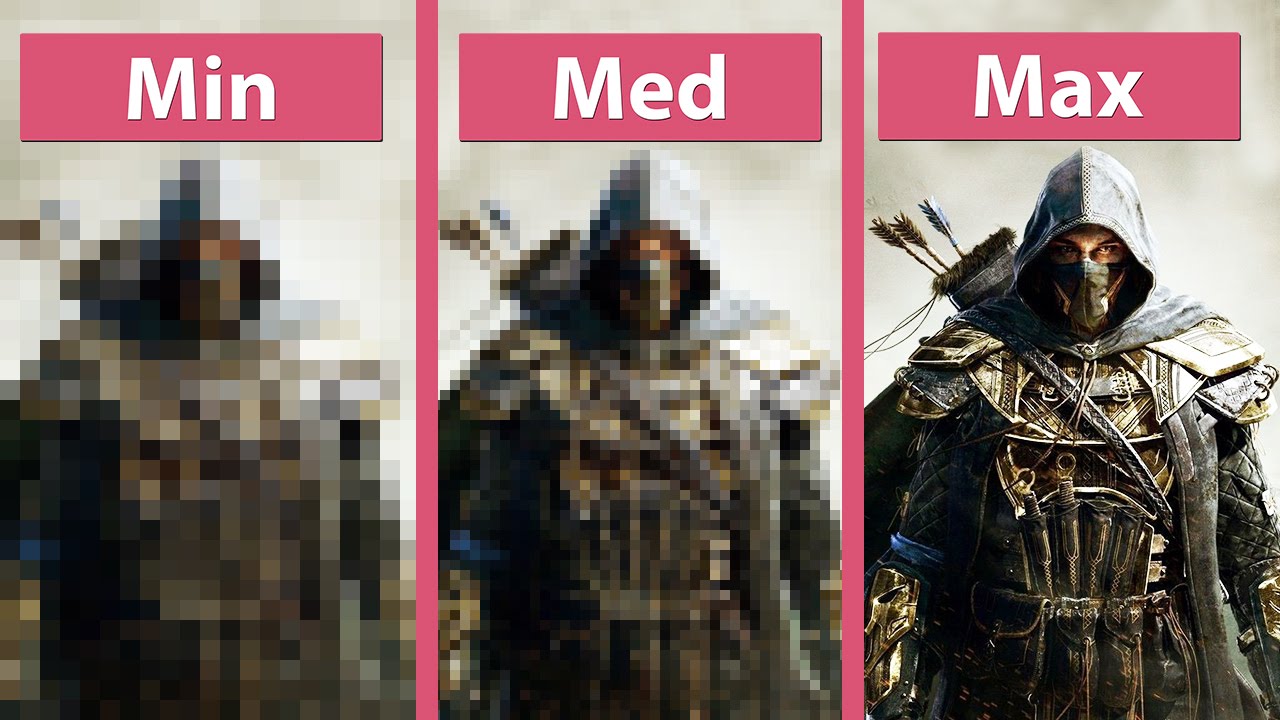 The Elder Scrolls Online &ndash; PC Min vs. Med vs. Max Graphics Settings Comparison [60fps]FullHD|1080p]