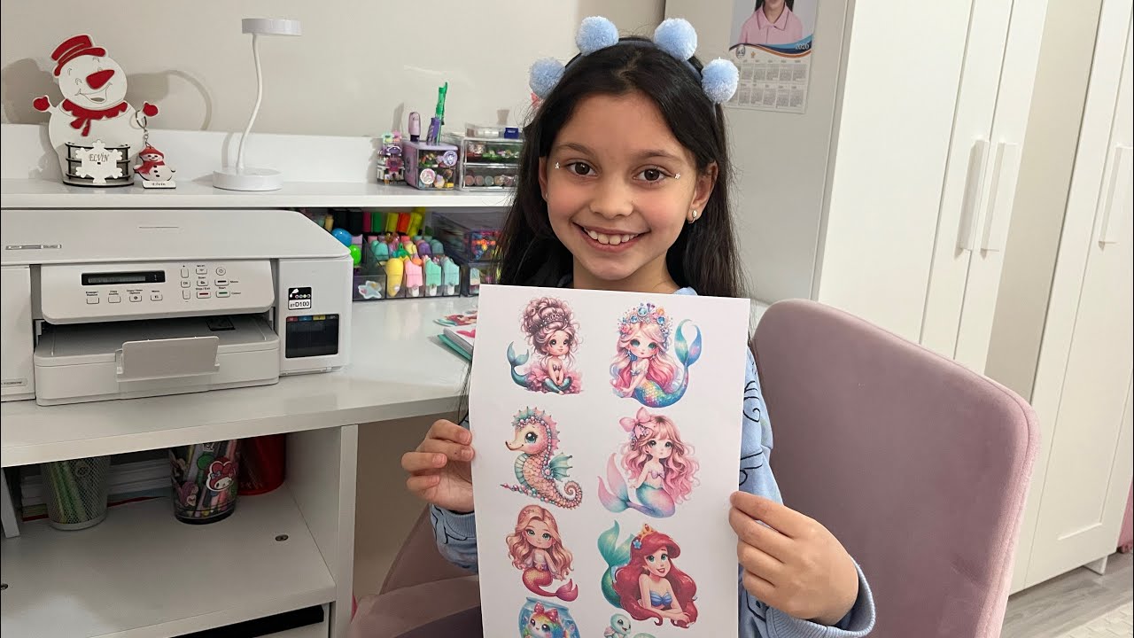 Evde Yazıcı Kullanarak Kendi Sticker’ini Kendin Yap 🌈 💓 😇🤩⭐️🤗