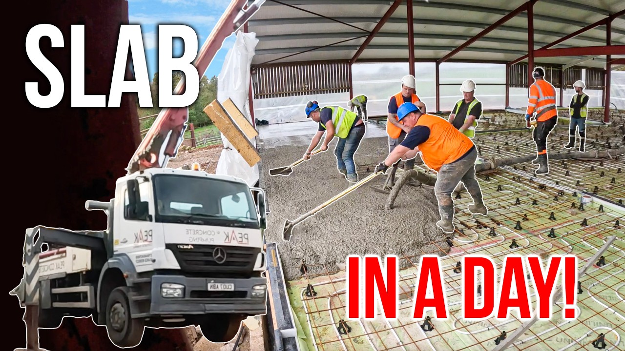 HUGE CONCRETE POUR - How many trucks pumped in before lunch?