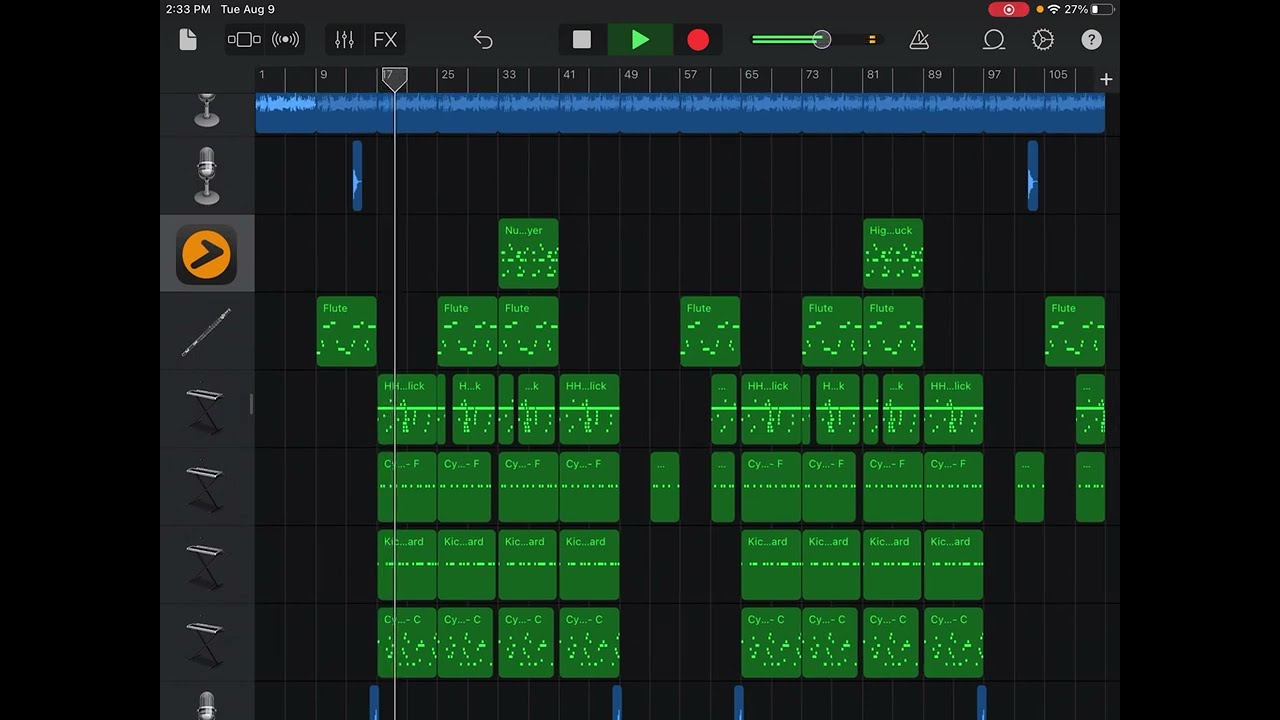 a melodic drill beat made on GarageBand iOS