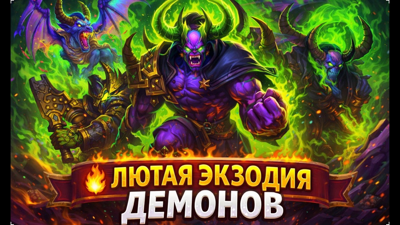 🔥 ЛЮТАЯ ЭКЗОДИЯ ДЕМОНОВ | Hearthstone Поля Сражений