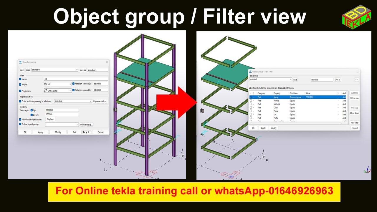 How to object group in tekla structure in urdu || Engr Maidul || TeklaBD
