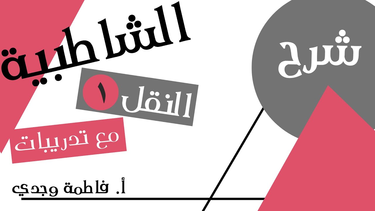 شرح الشاطبية | النقل | الجزء الأول | فاطمة وجدي