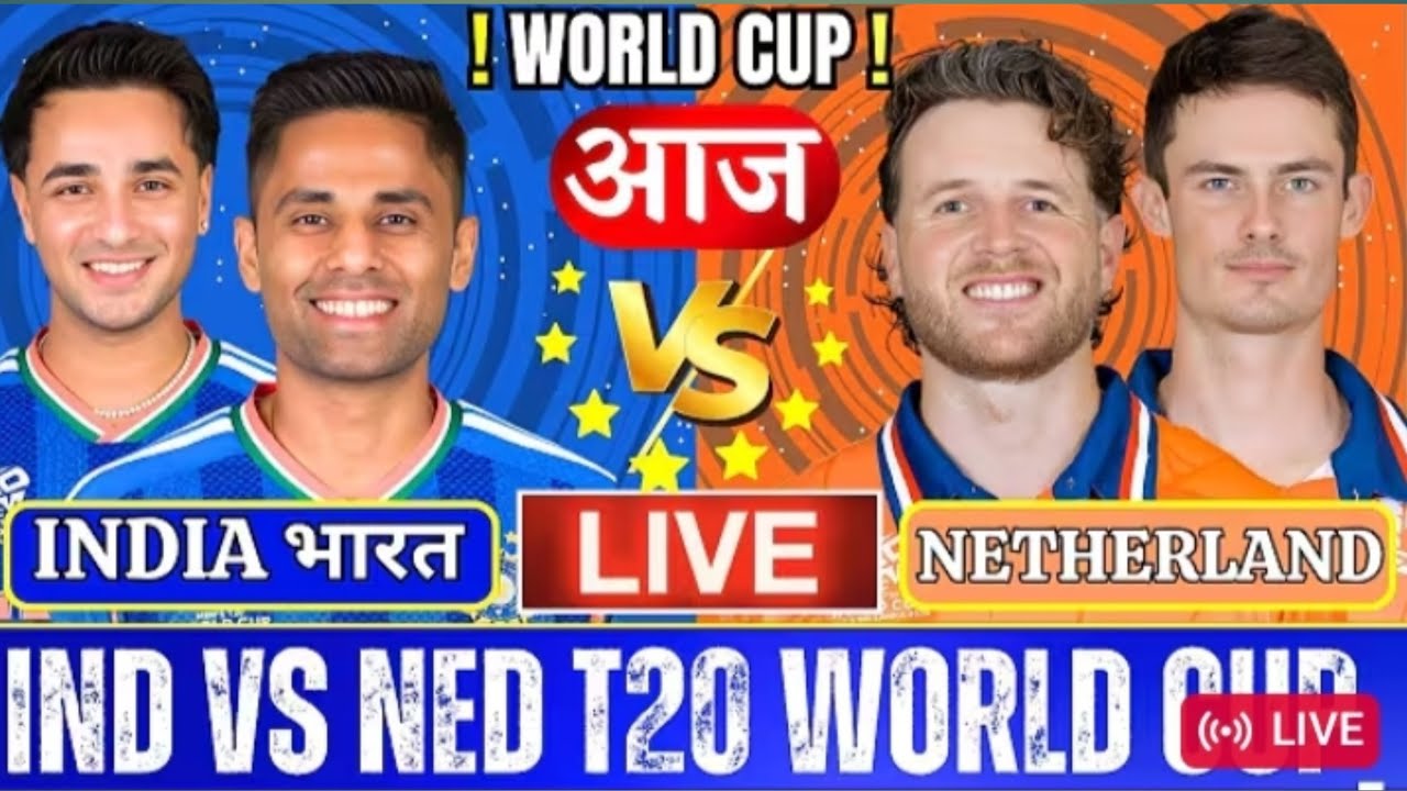 Live:   IND vs NED Live Match Today Fan Commentary,  Venue: Narendra Modi Stadium, Ahmedabad |