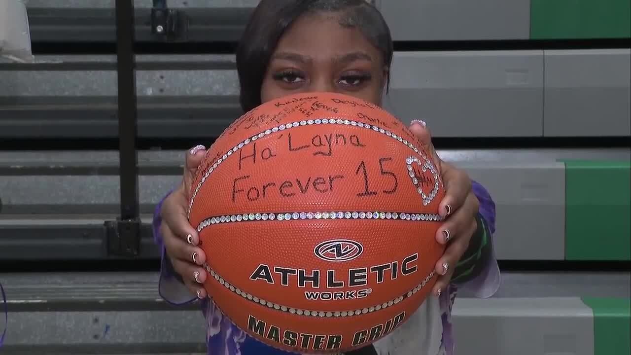 ‘This is her game’: Pattonville High School honors Ha’Layna Elliott at girls basketball game
