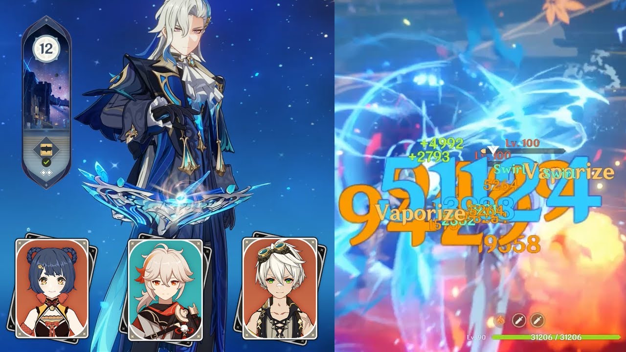 C0 Neuvillette National Team - 4.1 Spiral Abyss Floor 12 | Genshin Impact