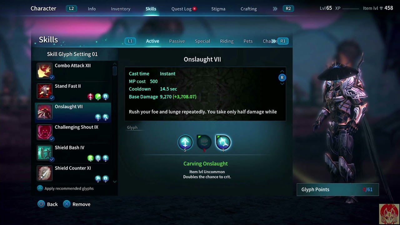 TERA ONLINE: LANCER GLYPHS SET UP  PART 2