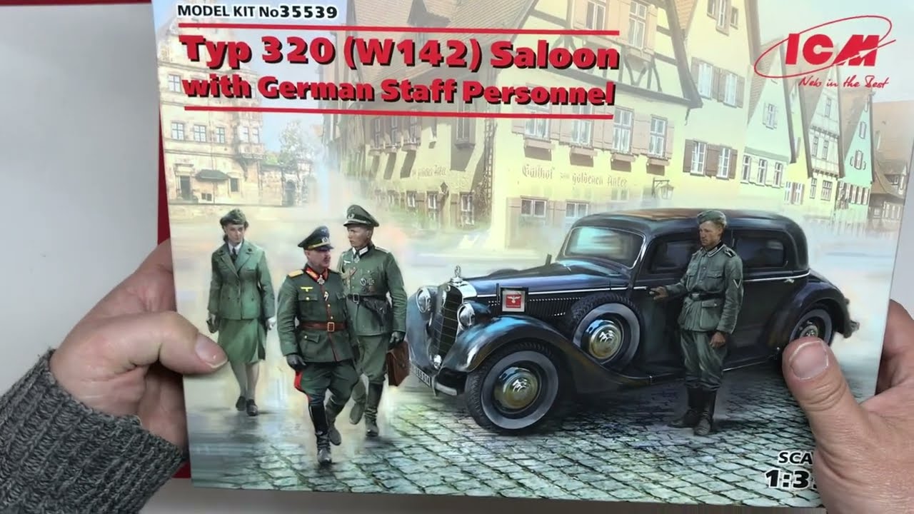 Первые впечатления, ICM, 1/35, штабной автомобиль типа 320 и персонал.