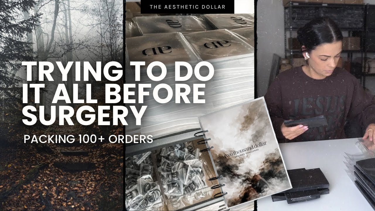 Trying to do Everything￼ Before Surgery 🤍📦 Packing Orders | Studio Vlog | No. 65