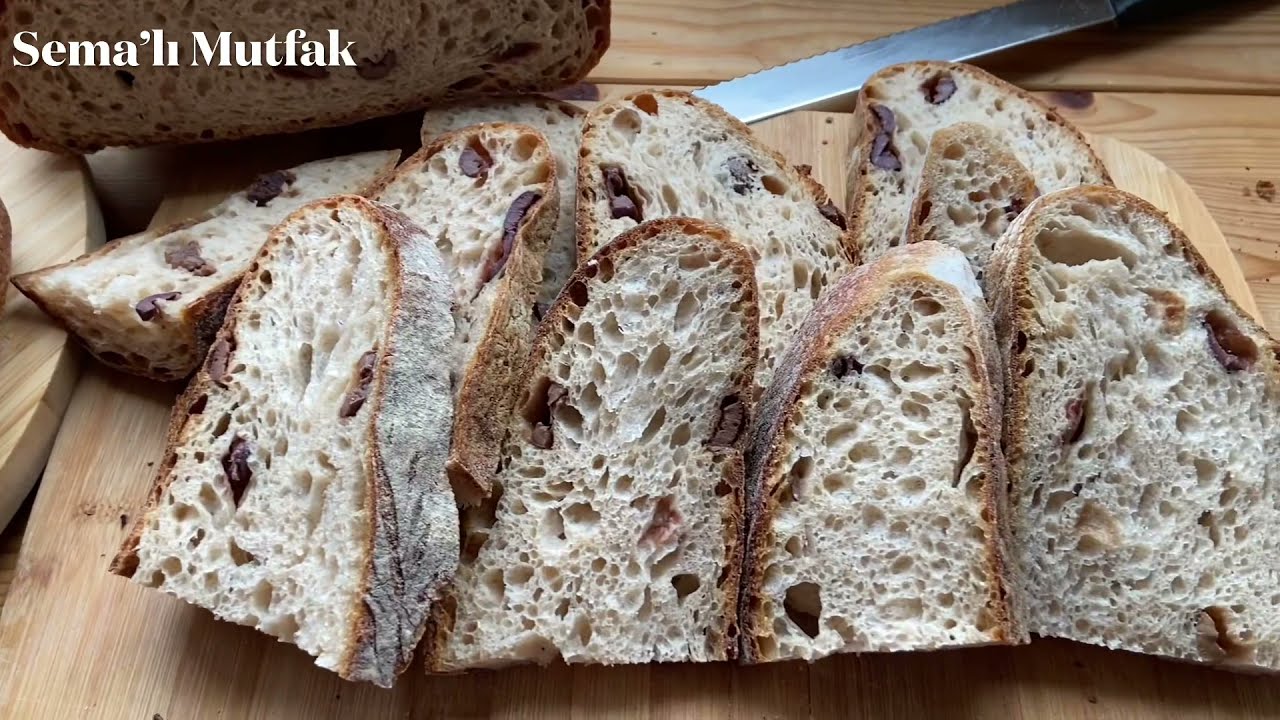 EN DETAYLI Ekşimayali EkmeK Tarıfı /Zeytinli SiyezUnLu / Ekşimaya Beslemesı/sourdough bread