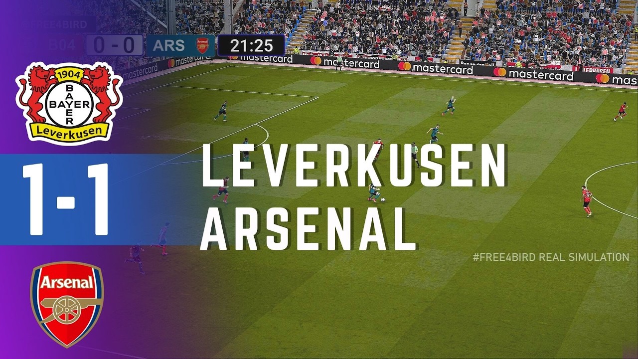 Bayer Leverkusen gegen Arsenal LIVE | 🇩🇪🇬🇧 UEFA Champions League 26 |Spielsimulation & Live-Ergebnis