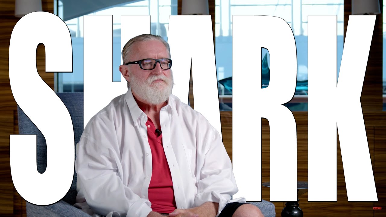 GABE NEWELL ISN'T AFRAID OF THE SHARK HE IS THE SHARK | #valve #shark #halflife2