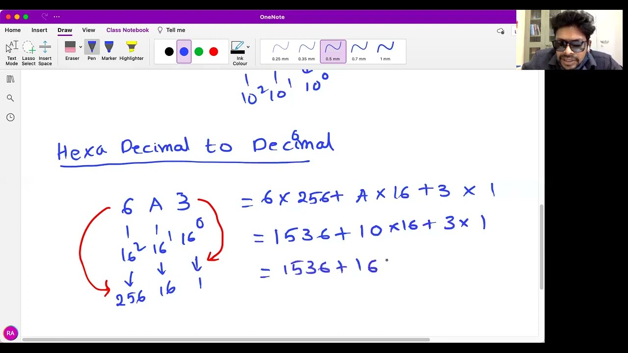Hexadecimal to Decimal conversion