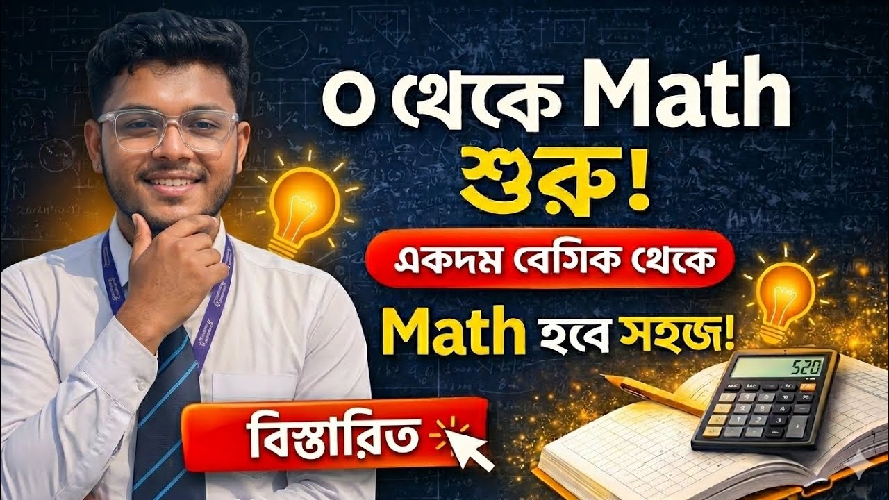 ০ থেকে Math শুরু | একদম বেসিক থেকে গণিত শিখুন | Easy Math Bangla