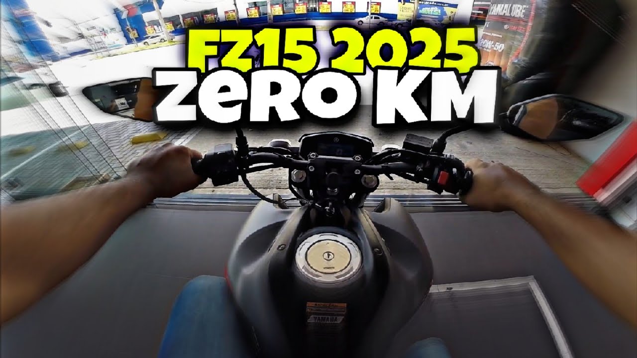 Saindo da concessionária de FZ15 2025 zero KM. Primeiras impressões.