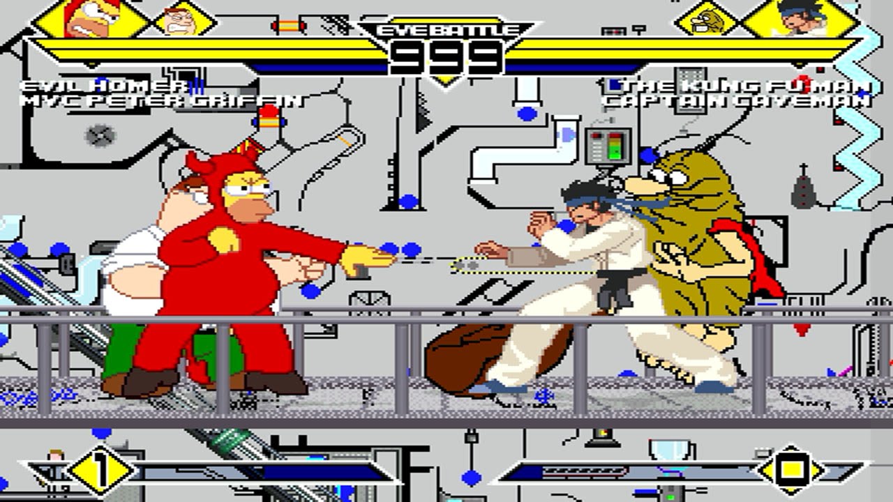 Evil Homer & Peter Griffin MVC vs The Kung Fu Man & Captain Caveman MUGEN Battle 1.0!!!