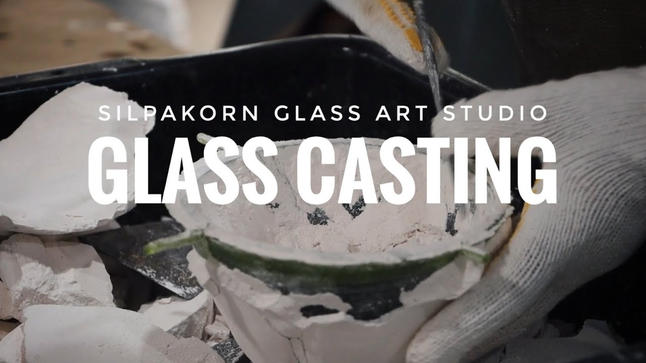 Glass Casting : Green glass bowl