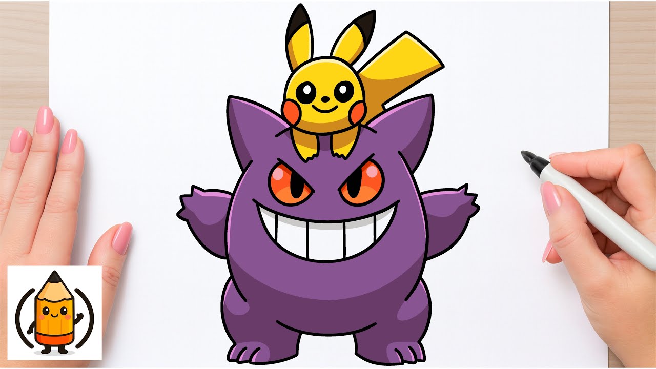 How To Draw Pikachu And Gengar | Pokemon Drawing Tutorial 